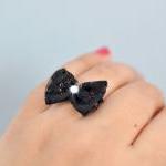 Black Tie Affair Bow Ring By Kimart - Made To..