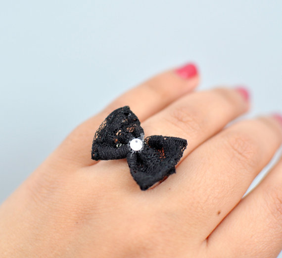 Black Tie Affair Bow Ring By Kimart - Made To Order
